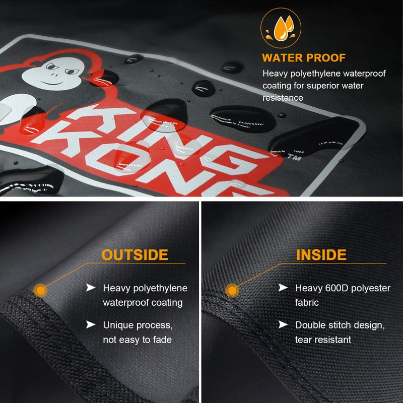 Kingkong 7131 Grill Cover for Weber Genesis II 4 Burner Grill including Brush, Tongs and Thermometer - Image 3